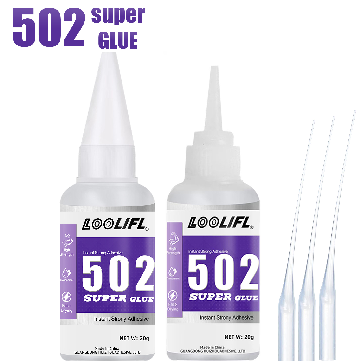 Woodworking Glue - กาวซุปเปอร์กลู 502 แห้งเร็ว กาวไซยาโนอะคริเลตแรงยึดสูง ใช้สำหรับงาน DIY
