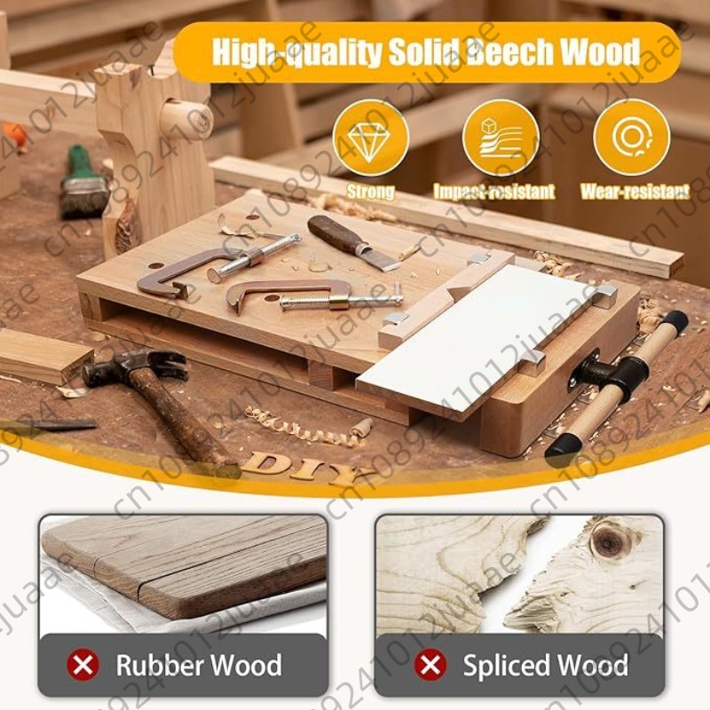Workbench Woodworking - โต๊ะทำงานไม้เนื้อแข็งพร้อมตัวจับยึดและอุปกรณ์เสริม G-Fixtures