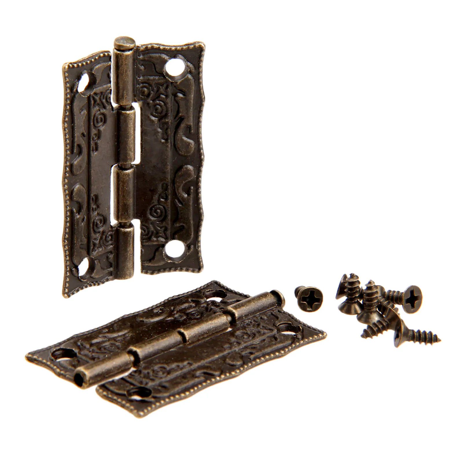 Woodworking Quotes - 10Pcs บานพับ36*23มม.เหล็ก Antique Bronze สังกะสีเหล็กสกรูตกแต่ง Vintage