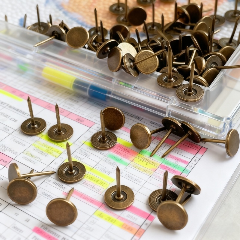 Woodworking Easy Projects - ตะปูทองเหลืองผิวเรียบสำหรับเฟอร์นิเจอร์ โซฟา กล่องเครื่องประดับ และงานศิลปะ ติดตั้งง่ายด้วยเหล็กหัวแบนสำหรับตกแต่ง