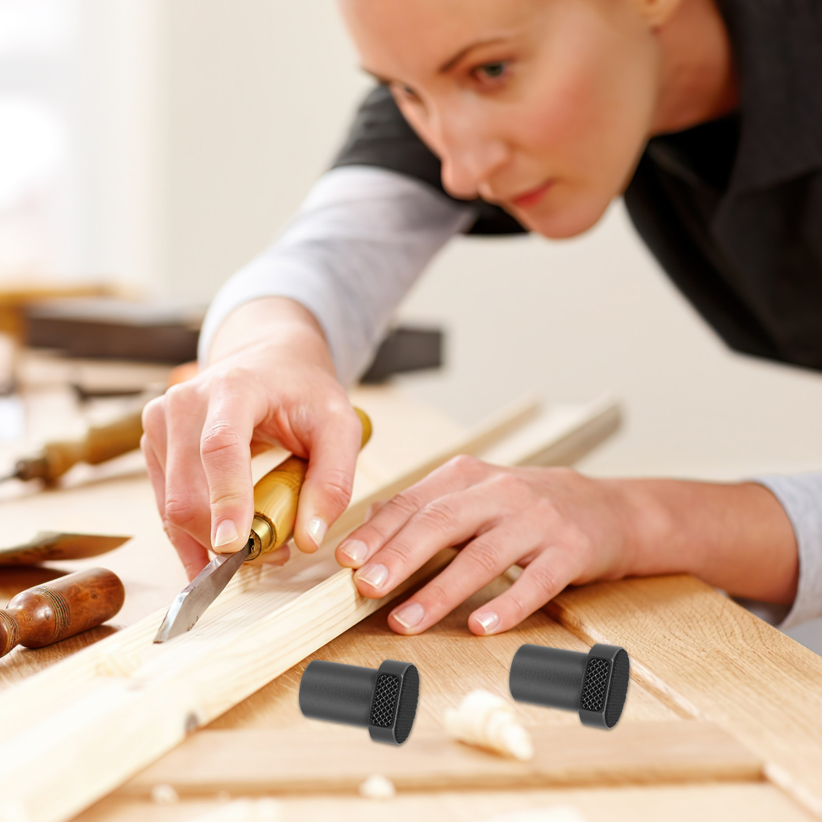 Workbench Woodworking - แผ่นกันลื่นสำหรับโต๊ะทำงานแบบใช้ซ้ำได้ 4 ชิ้น ทนทาน ใช้งานง่าย สำหรับงานไม้