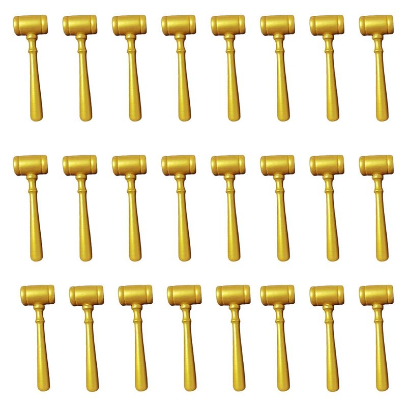 Woodworking Auctions - ค้อนตุลาการขนาดเล็ก 24 ชิ้น ทำจากไม้ สำหรับใช้ประกอบชุดตุลาการ ขายในงานประมูล
