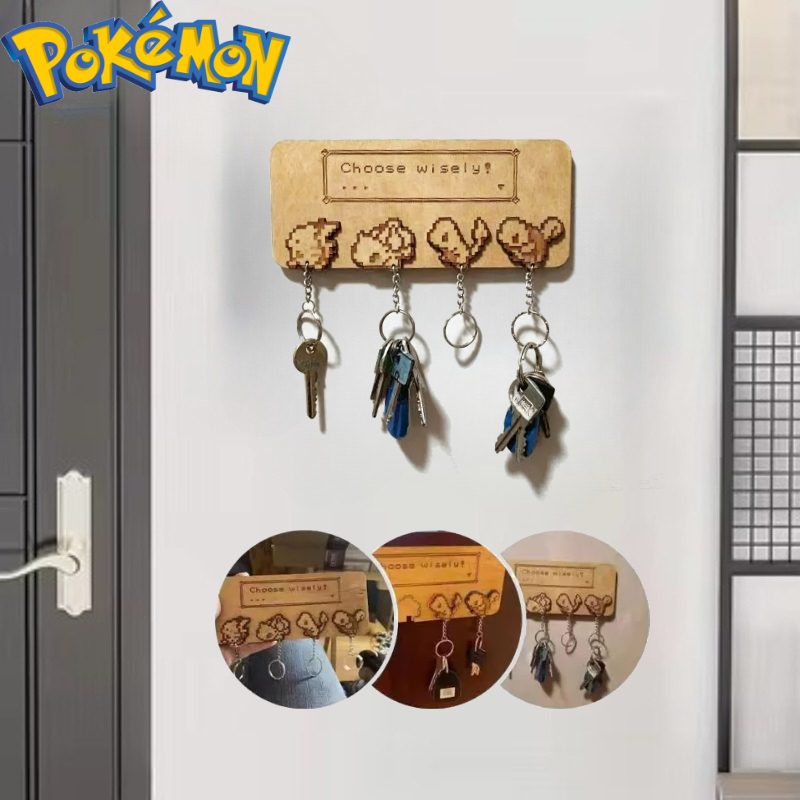 Woodworking Ideas - โปเกมอนอะนิเมะปิกาจูไม้ตะขอเกี่ยวกุญแจการ์ตูนชาร์แมนเดอร์ตกแต่งบ้านพวงกุญแจอุปกรณ์ปาร์ตี้แกดเจ็ตของเล่นสร้างสรรค์