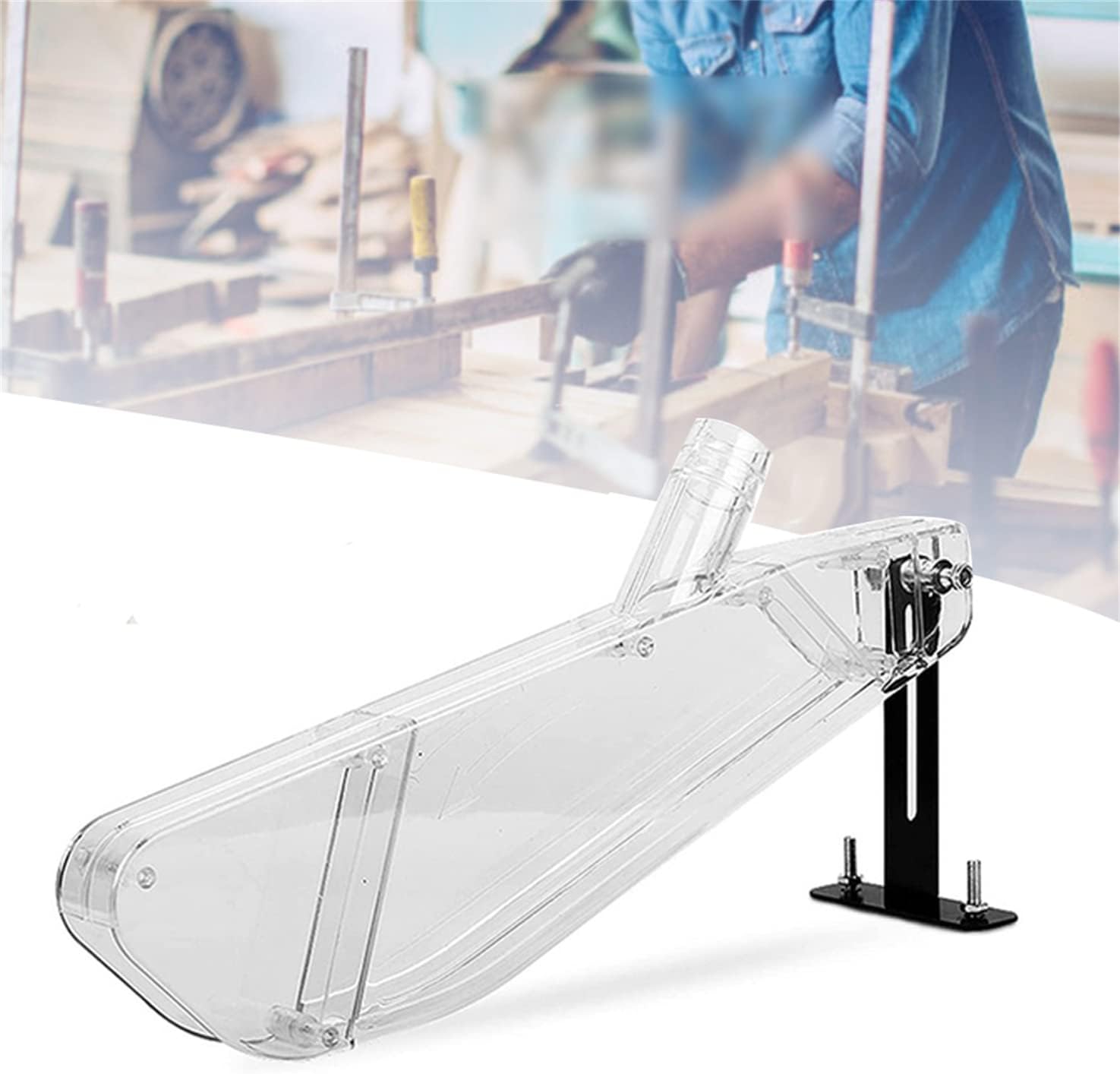 Woodworking Vacuum System - ฝาครอบป้องกันเครื่องเลื่อยวงเดือนสำหรับงานไม้ ฝาครอบกันฝุ่นแบบใส สำหรับเลื่อยวงเดือนไฟฟ้า กล่องพลาสติกใสกันฝุ่น