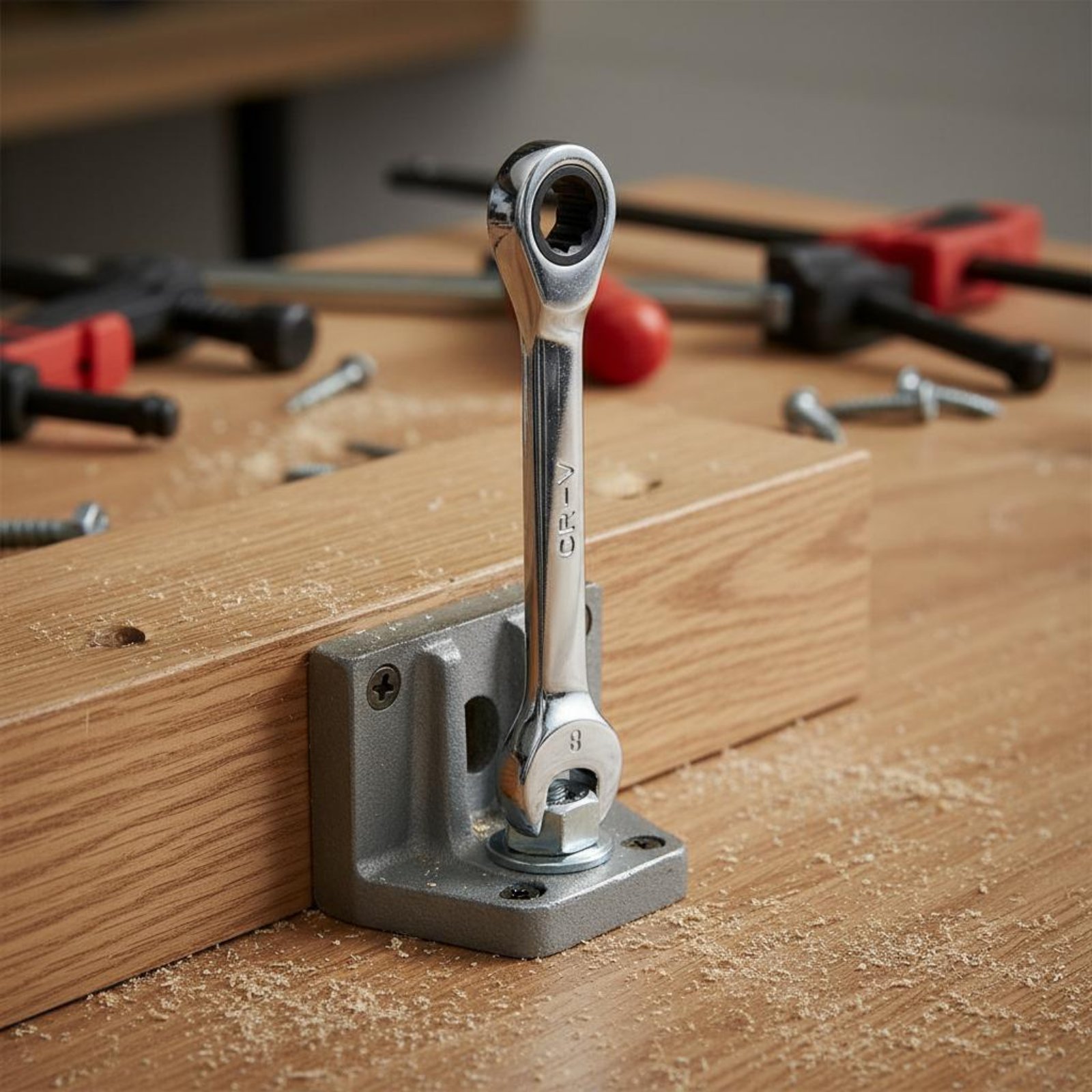ตัวล็อคโต๊ะทำงานแบบมีก้านยึด   - Woodworking Bench Vise บทวิจารณ์และราคา