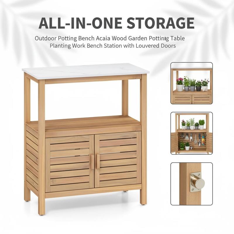 โต๊ะปลูกต้นไม้กลางแจ้ง ทำจากไม - Workbench Woodworking บทวิจารณ์และราคา