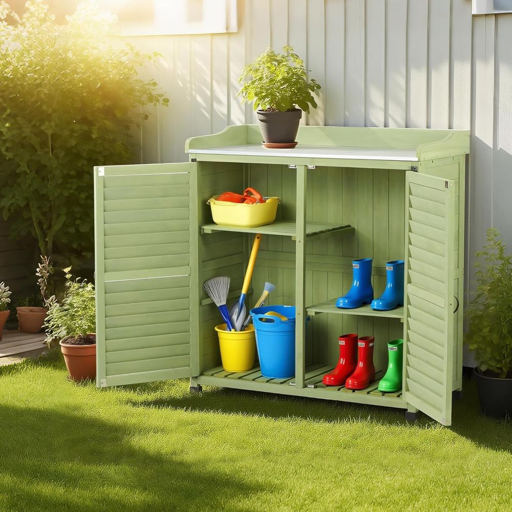 โต๊ะปลูกต้นไม้กลางแจ้งพร้อมท็อ - Workbench Woodworking บทวิจารณ์และราคา