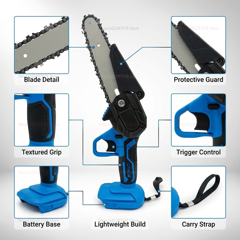 เลื่อยโซ่ไฟฟ้าไร้สายขนาด 6 นิ้ - Woodworking Yard Projects บทวิจารณ์และราคา