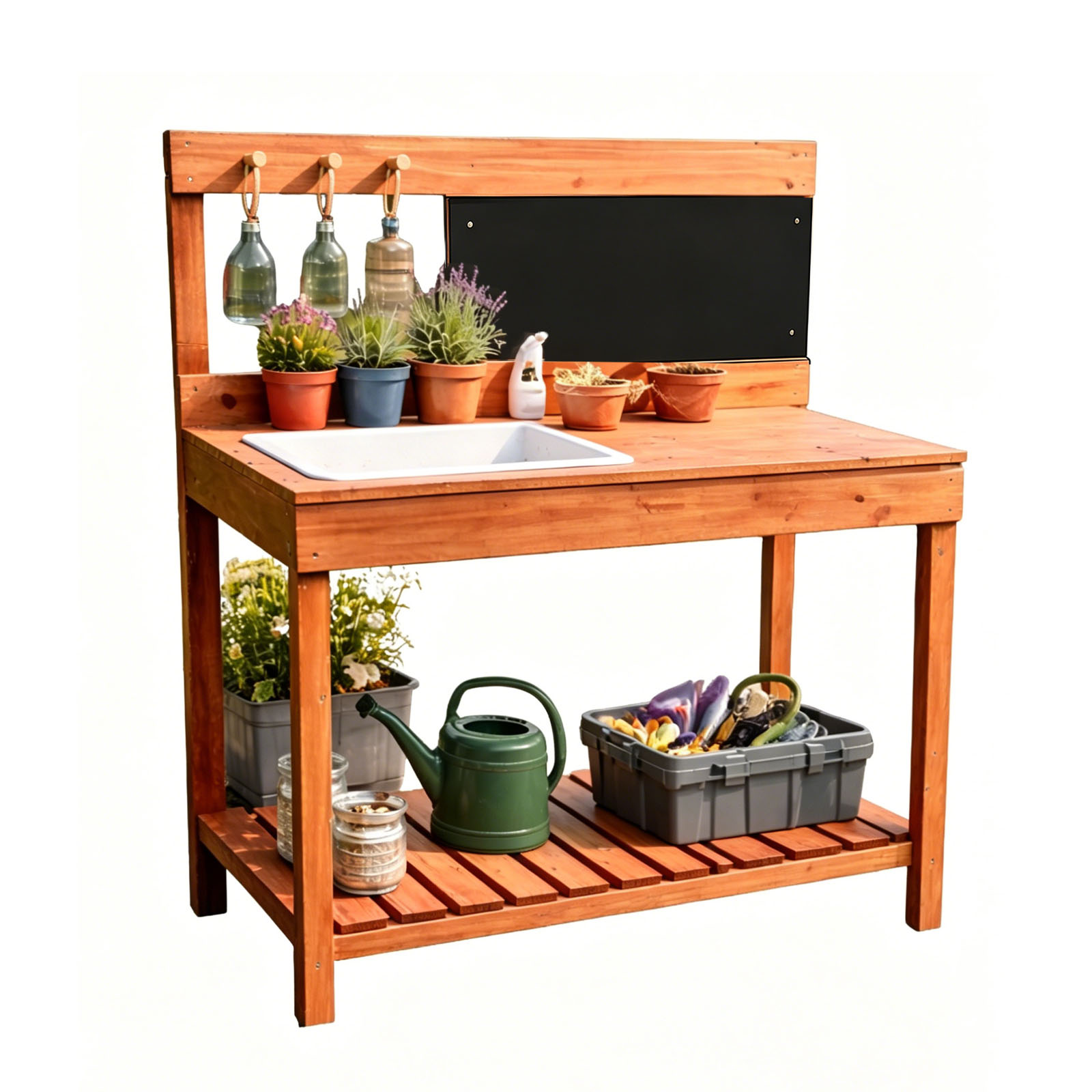 โต๊ะปลูกต้นไม้ไม้สำหรับเด็ก ใช - Workbench Woodworking บทวิจารณ์และราคา