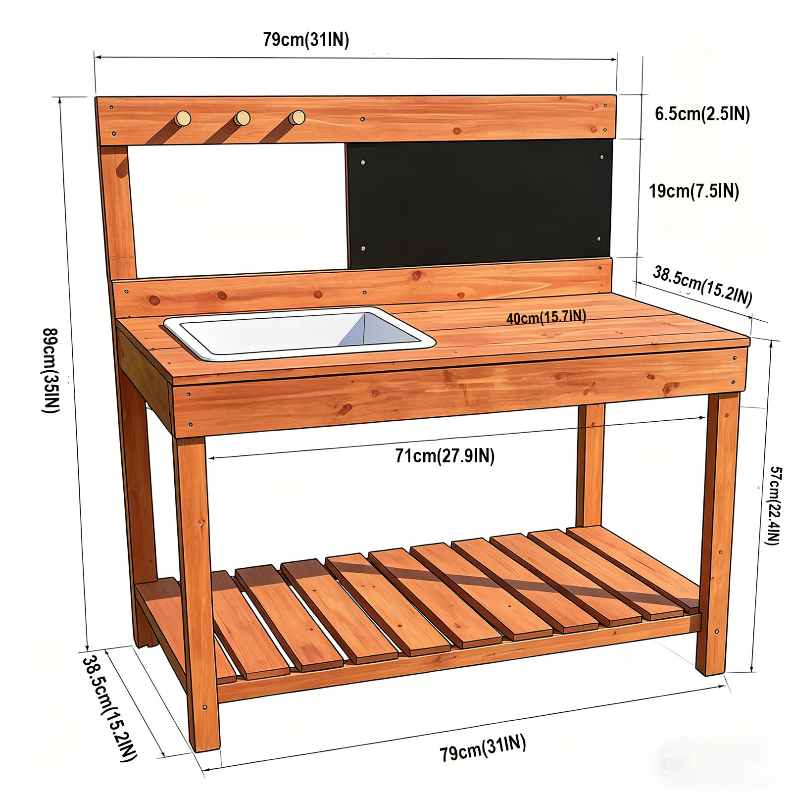 โต๊ะปลูกต้นไม้ไม้สำหรับเด็ก ใช - Workbench Woodworking บทวิจารณ์และราคา