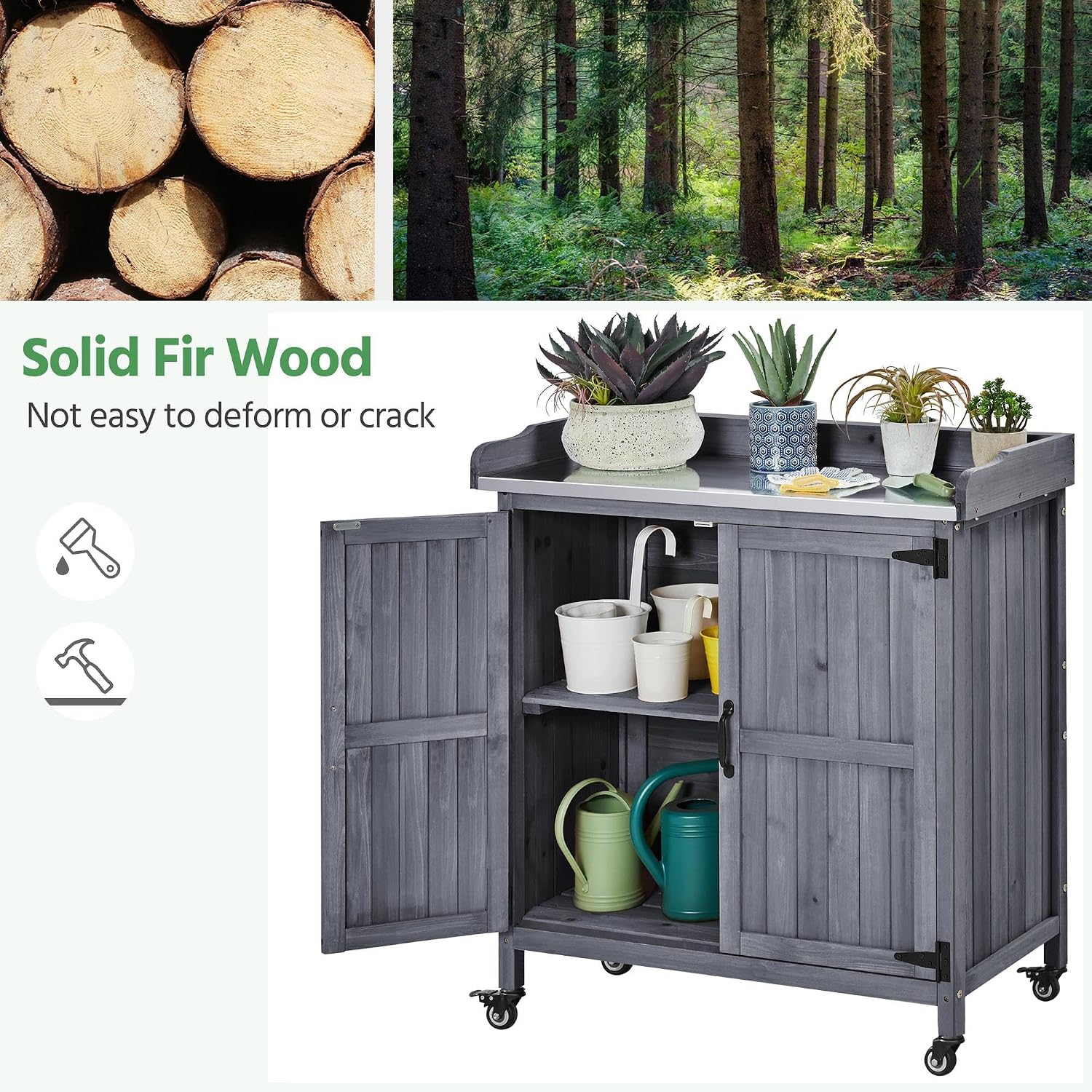 โต๊ะปลูกต้นไม้กลางแจ้งสำหรับสว - Workbench Woodworking บทวิจารณ์และราคา