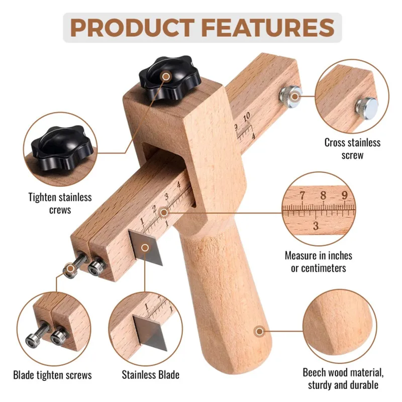 เครื่องตัดสายหนังแบบปรับได้ใหม - Woodworking Veneer Cutter บทวิจารณ์และราคา